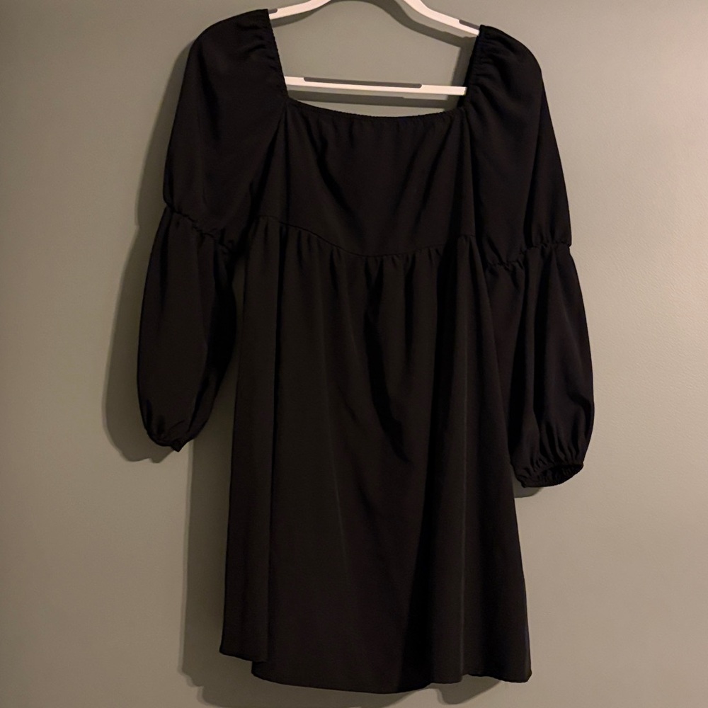 Black Puff Sleeve Dress mini size medium